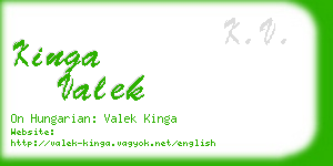 kinga valek business card